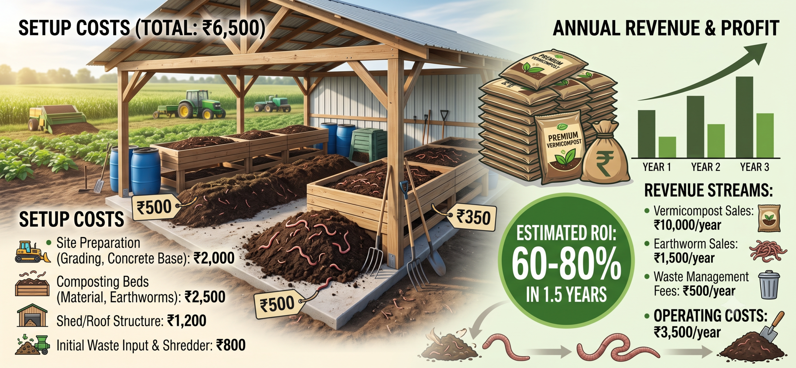 Growing tree organic Give me a 300 X 140 aspect ratio image of vermicompost